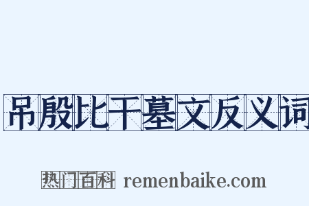 吊殷比干墓文反义词是什么意思的图片